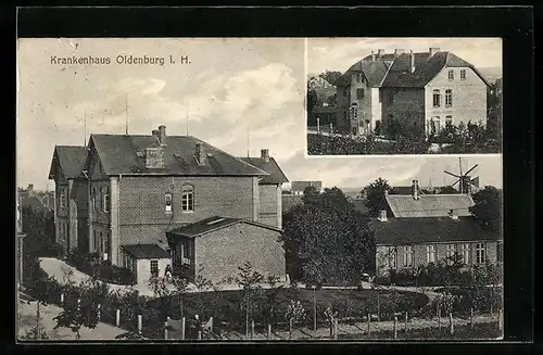 AK Oldenburg i. Holst., Ansicht des Krankenhauses