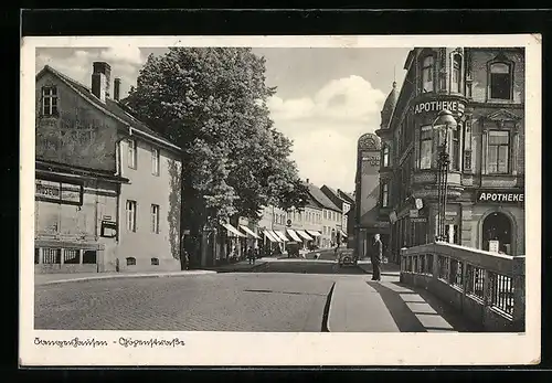 AK Sangerhausen, Göpenstrasse mit Apotheke und Museum