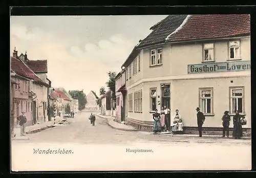 AK Wandersleben, Gasthof zum Löwen, Hauptstrasse