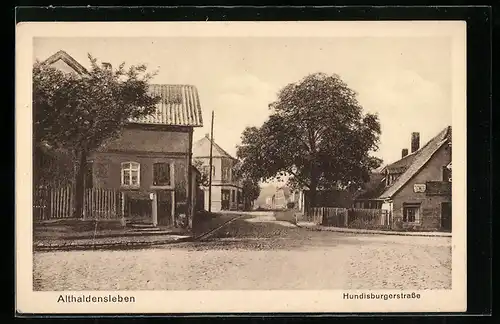 AK Althaldensleben, Partie in der Hundisburgerstrasse