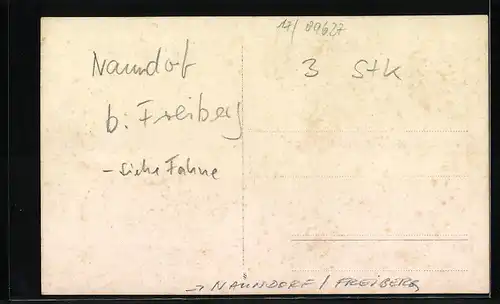 AK Naundorf /Freiberg, Turnverein Naundorf, Fahnenweihe