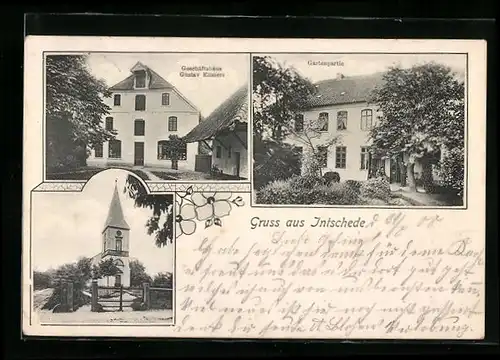 AK Intschede, Geschäftshaus Gustav Ellmers und Kirche