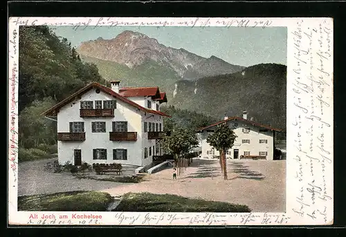 AK Alt-Joch am Kochelsee, Dorfpartie