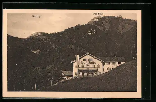 AK Törwang, Gasthaus Duft-Bräu mit Karkopf und Feuchteck