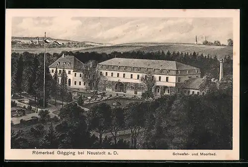 AK Bad Gögging, Schwefel- und Moorbad aus der Vogelschau