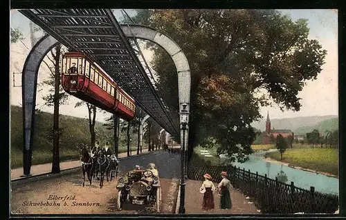 AK Elberfeld, Schwebebahn bei Sonnborn