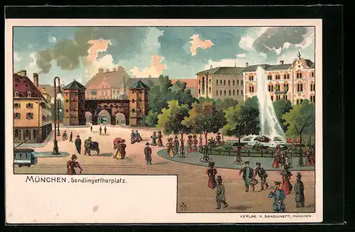 Lithographie München, Sendlingerthorplatz