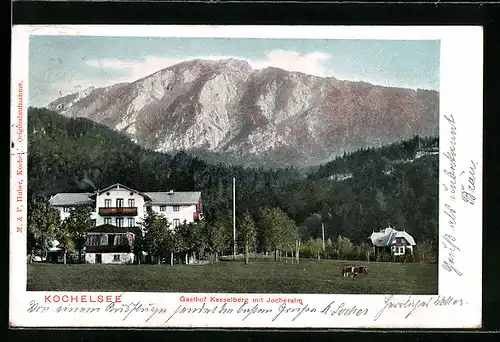 AK Kochelsee, Gasthof Kesselberg mit Jocheralm