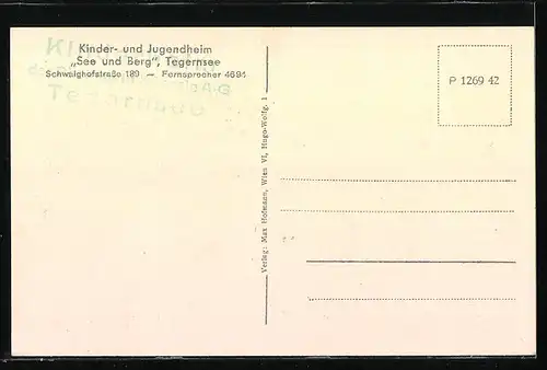 AK Tegernsee, Kinder- und Jugendheim See und Berg, Schwaighofstrasse 189