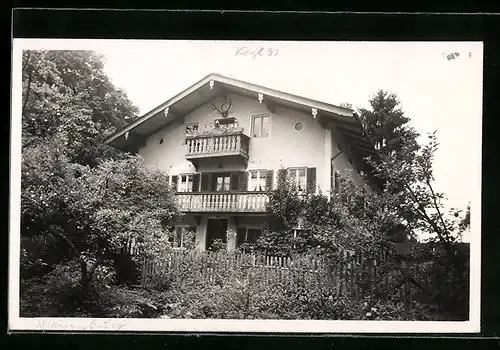 AK Brannenburg, Ortspartie mit Wohnhaus