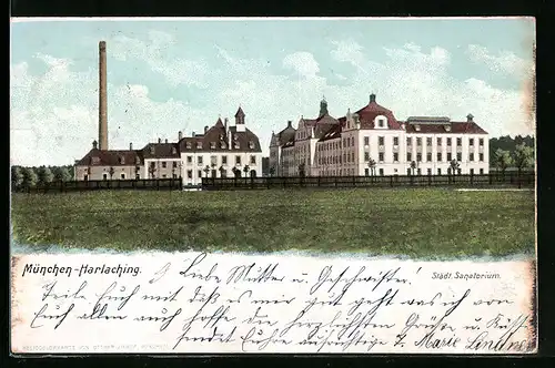 AK München-Harlaching, Städtisches Sanatorium