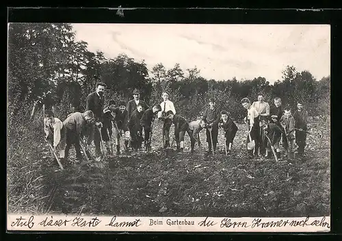 AK Ilsenburg / Harz, Männer beim Gartenbau, D. L. E. H.