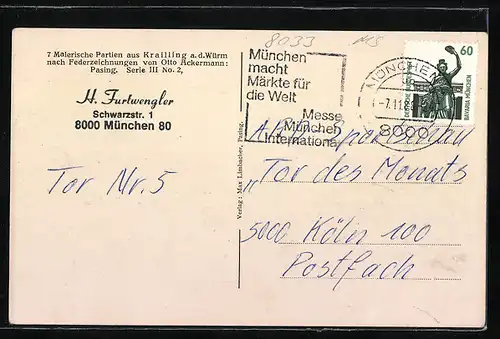 Künstler-AK Krailling a. d. Würm, Margaretenstrasse