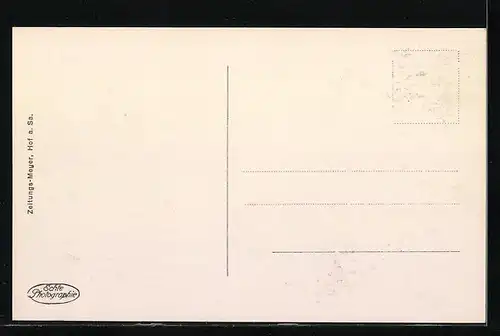 AK Hof / Saale, Altstadt und katholische Kirche