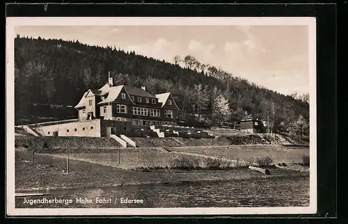 AK Vöhl / Waldeck, Jugendherberge Hohe Fahrt am Edersee