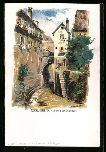 Lithographie Esslingen a. N., Geiselbach