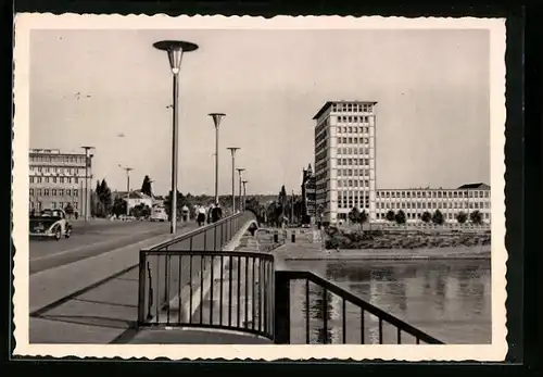AK Frankfurt am Main, Blick über die Friedensbrücke