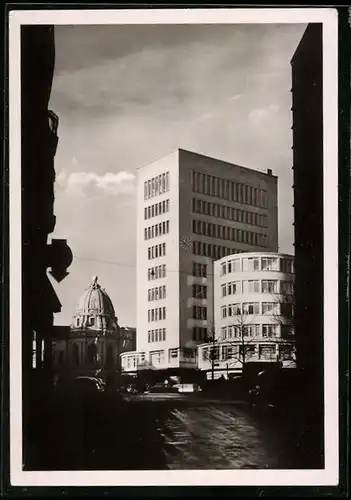 AK Essen, Kapuzinergasse mit Deutschlandhaus