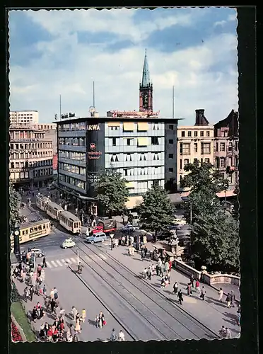 AK Düsseldorf, Corneliusplatz und Königsallee