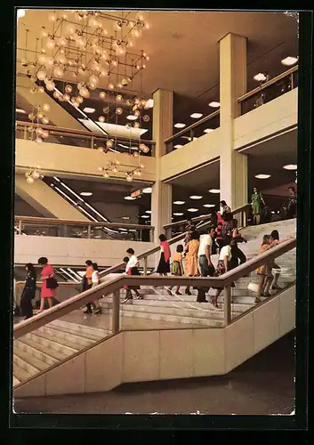 AK Berlin, der Palast der Republik, Treppe im Foyer