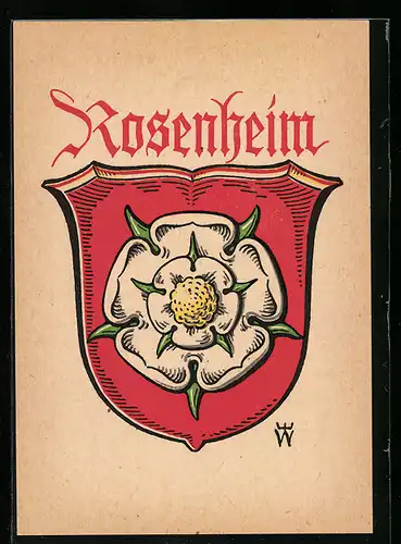 AK Rosenheim, Wappen der Stadt Rosenheim
