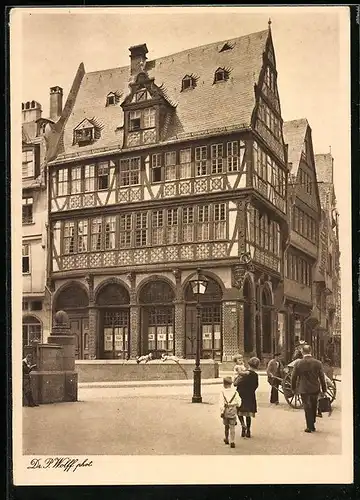 AK Frankfurt a. M., Haus zur Goldenen Waage