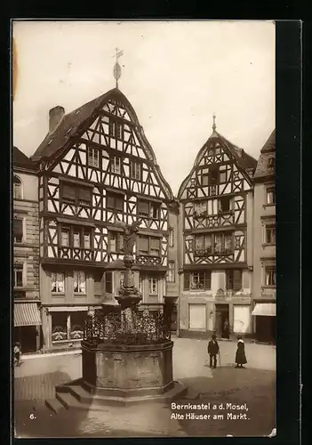AK Bernkastel / Mosel, Alte Häuser am Markt
