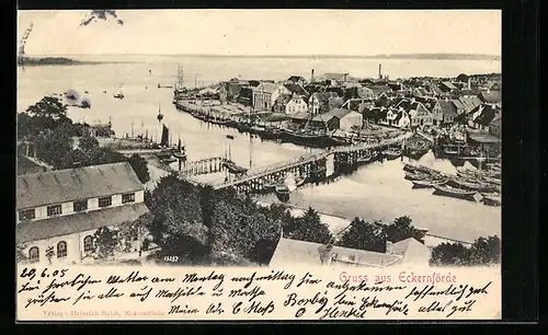 AK Eckernförde, Gesamtansicht aus der Vogelschau