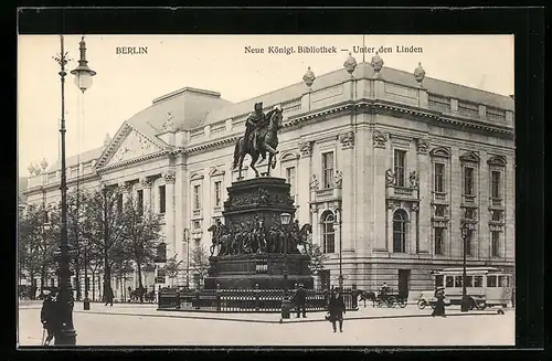 AK Berlin, Neue Königl. Bibliothek-Unter den LInden