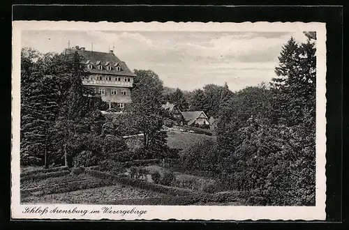AK Rinteln-Steinbergen, Schloss Arensburg im Wesergebirge