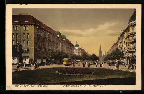 AK Berlin-Charlottenburg, Wittenbergplatz und Tauentzienstrasse