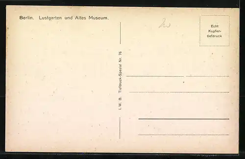 AK Berlin, Lustgarten und Altes Museum
