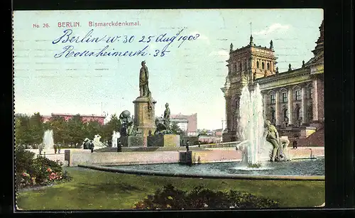 AK Berlin, Bismarckdenkmal