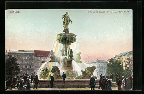AK Berlin-Tiergarten, Herkules-Brunnen am Lützow-Platz