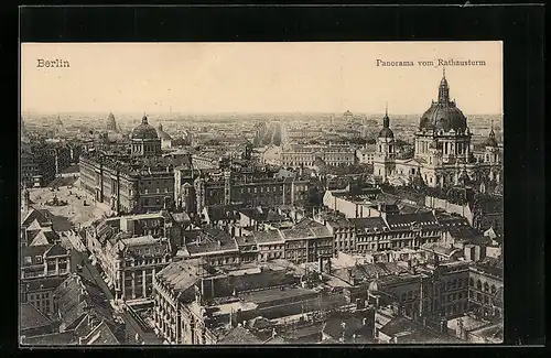 AK Berlin, Panorama vom Rathausturm