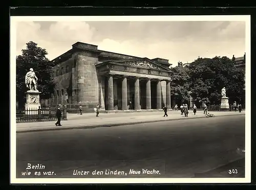 AK Berlin, Unter den Linden, die Neue Wache am Ehrenmal