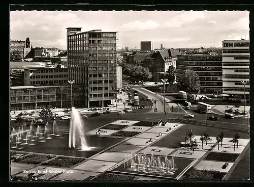 AK Berlin-Neukölln, Wasserkunst auf dem Ernst-Reuter-Platz