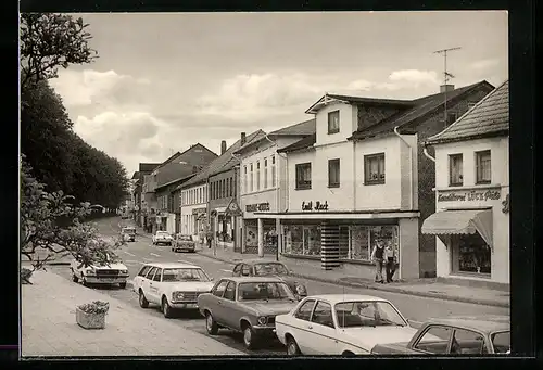 AK Ahrensbök, Strassenansicht mit der Konditorei Lück