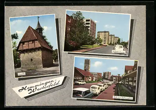 AK Hemmingen-Westerfeld, an der Kapelle, auf dem Köllnbrinkweg, Blick zum Rathausplatz