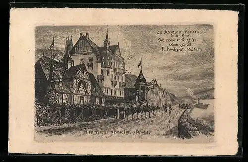 AK Assmannshausen a. Rh., Gasthaus zur Krone