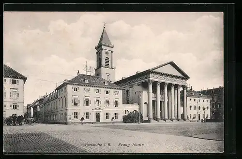 AK Karlsruhe i. B., Evang. Kirche