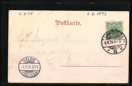 AK Hamburg-St.Georg, Partie an der Alster