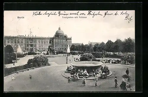 AK Berlin, Lustgarten mit Schloss
