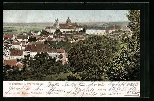 AK Weingarten, Gesamtansicht des Ortes