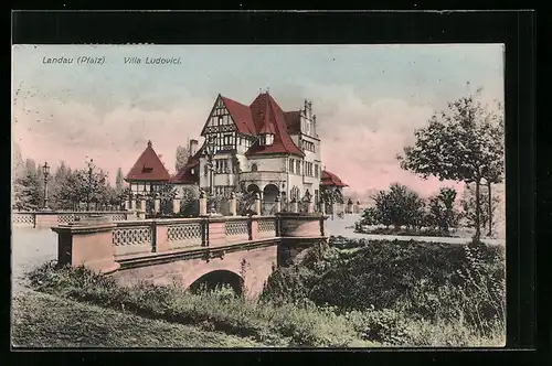 AK Landau / Pfalz, Villa Ludovici