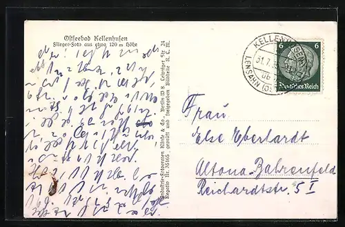 AK Kellenhusen / Ostseebad, Totalansicht, Fliegerfoto