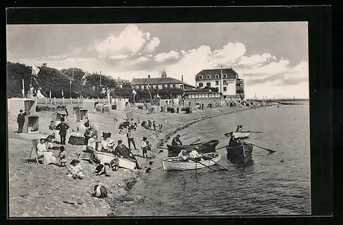 AK Wyk a. F., Ruderer am Strandhotel
