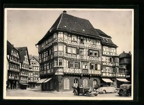 AK Mosbach im bad. Neckartal, Stadt der Fachwerkbauten, das Palm`sche Haus