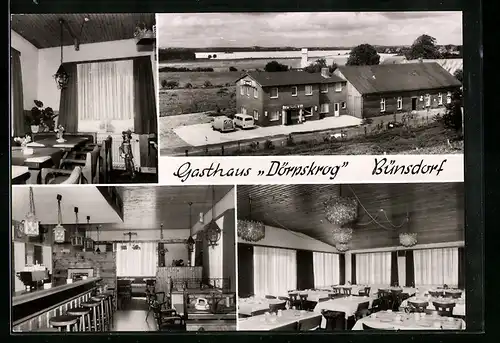 AK Bünsdorf, Gasthaus Dörpskrog, Gasträume, an der Bar