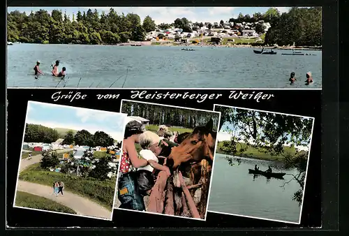 AK Heisterberg, Sport- und Erholungsgebiet Helsterberger Weiher, im Seebad, Zeltplatz und Pferdefütterung